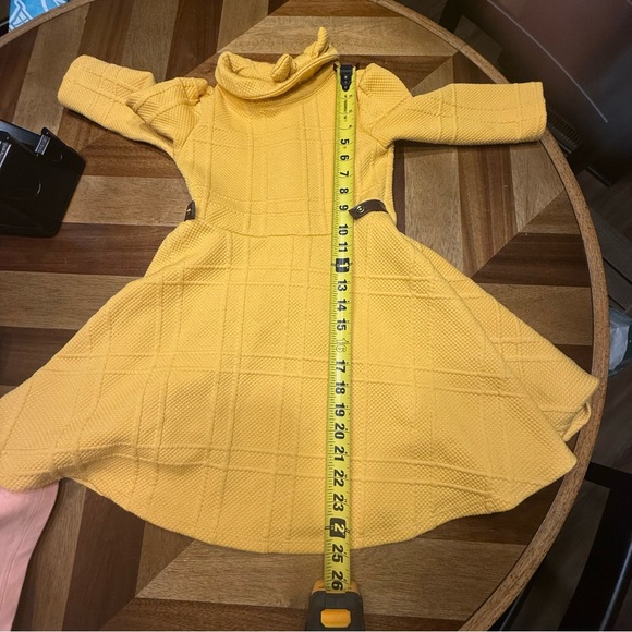 Janie and Jack Mustard Textured Dress - Picture 6 of 7